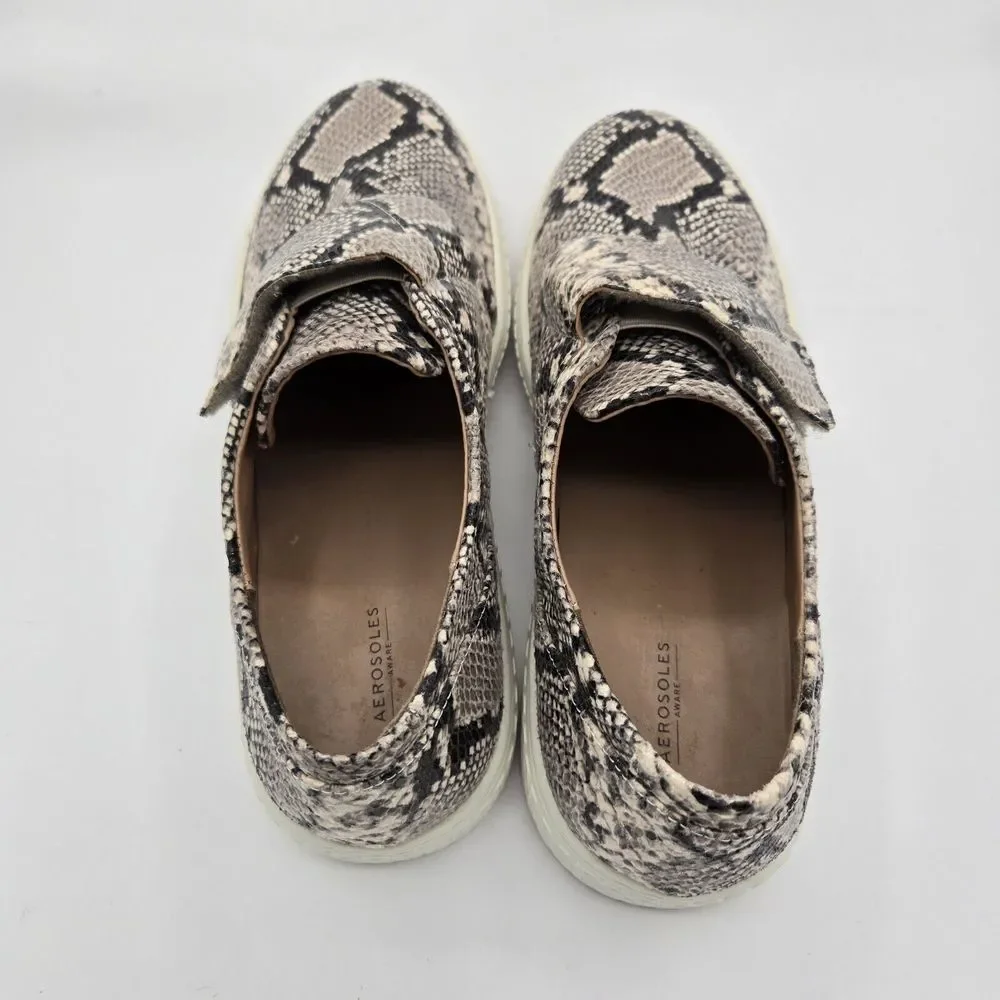 Aerosoles Womens Shoes Flats Size 9M Slip-on Snake‎ Print Casual Classic